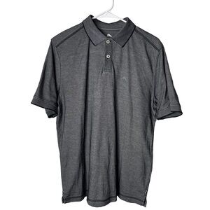 TOMMY BAHAMA Regular Beach Men's Gray Supima Cotton Polo Short Sleeve Shirt Sz S
